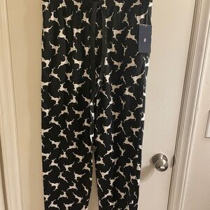 Izod Men’s Pajama Pants - Black with White Deer